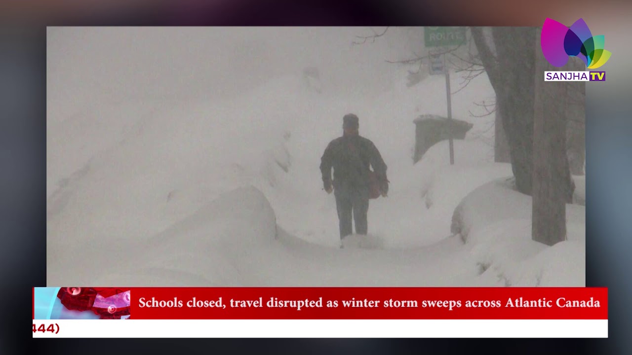 Schools closed, travel disrupted as winter storm sweeps across Atlantic ...