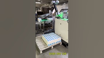 Robot cộng tác bốc xếp chai lên Pallet Mikyo  #cobot  #robotcongtac #intechgroup #palletizingrobot