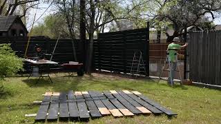 Fence building, time lapse
