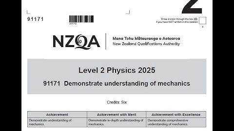Full Walkthrough & Solutions: 2025 NCEA Level 2 Physics Mechanics Exam