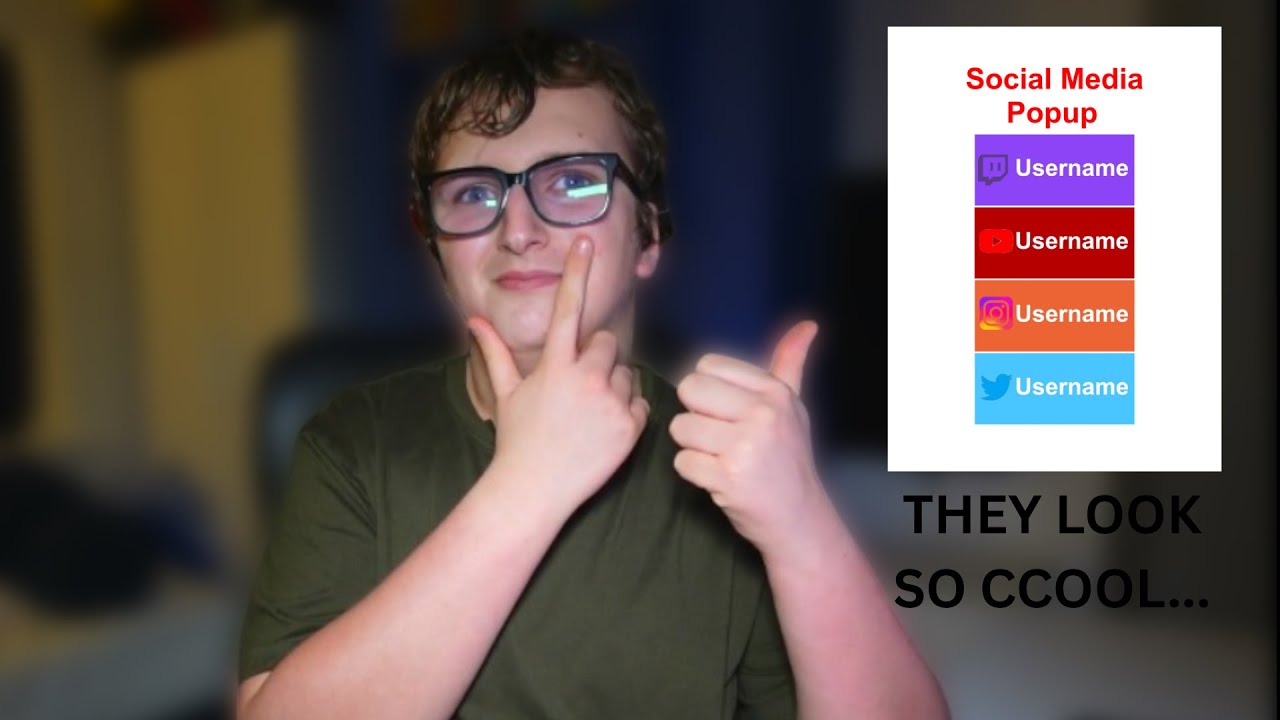 I made a Social Media Popup widget!