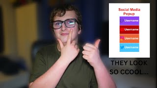 I made a Social Media Popup widget!