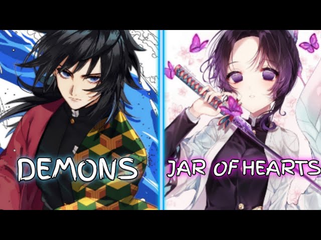 [Nightcore] Demons x Jar of Hearts class=