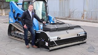 Skid Steer Pickup Broom with Water Kit : Blue Diamond Attachments