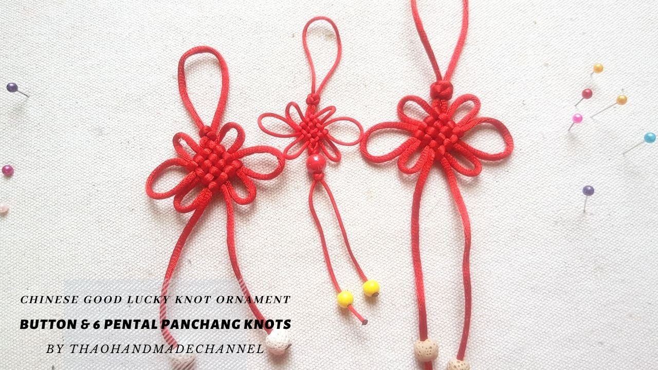 Chinese Knot Instruction 2 Button Knot And 6 Pentals Panchang Knots