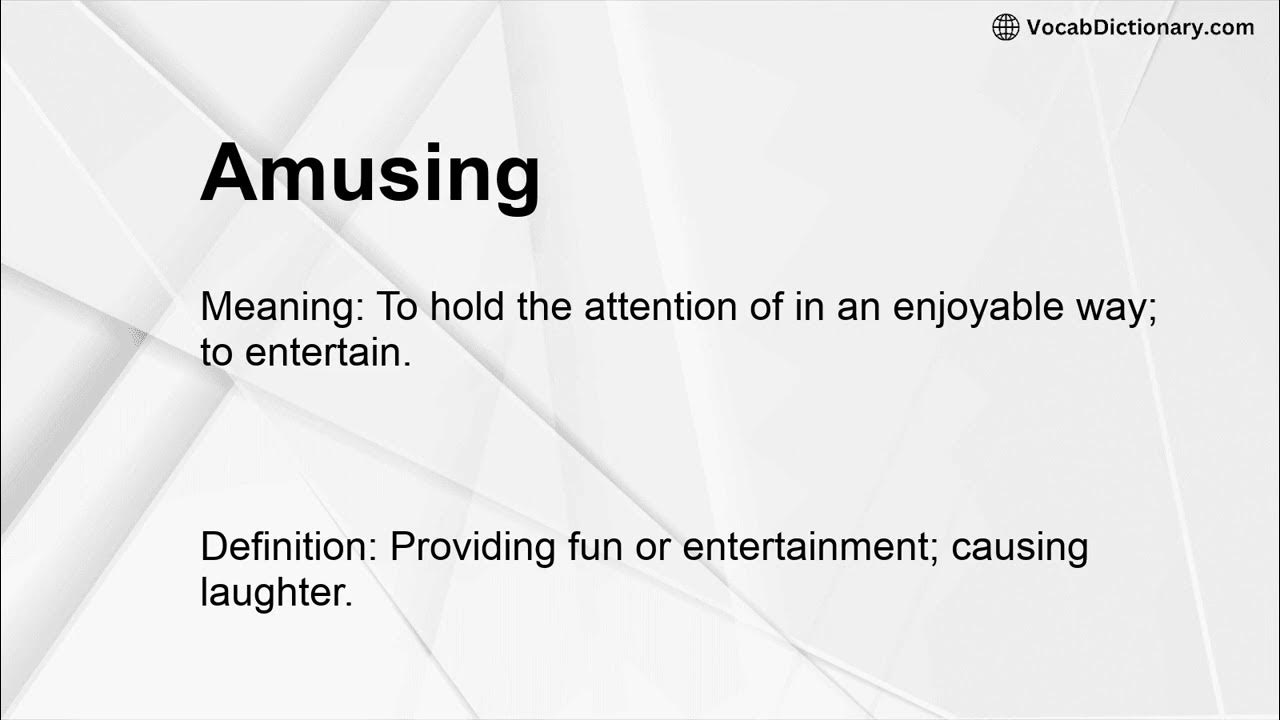 Amusing Meaning Synonyms