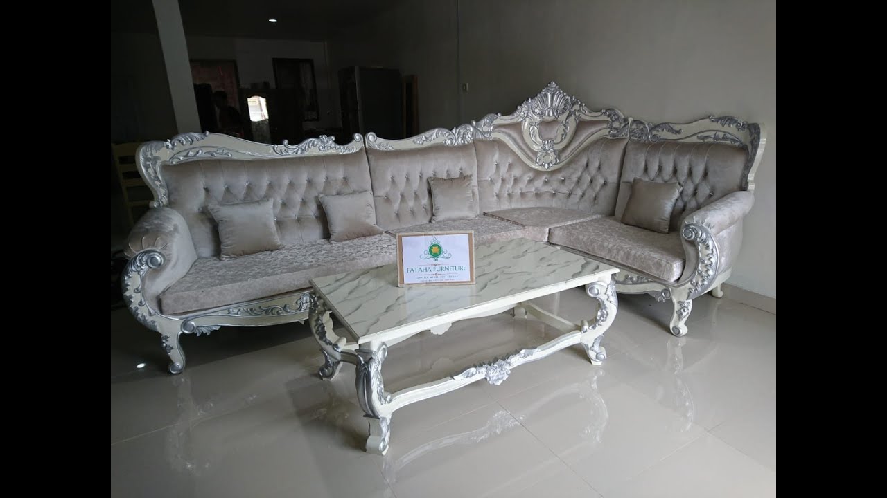  Kursi  Sofa Tamu Sudut Jati  Klasik Ukiran Jepara  Model 