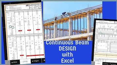 Design of Continuous Reinforced Concrete Beams Using RCC Excel Spreadsheets