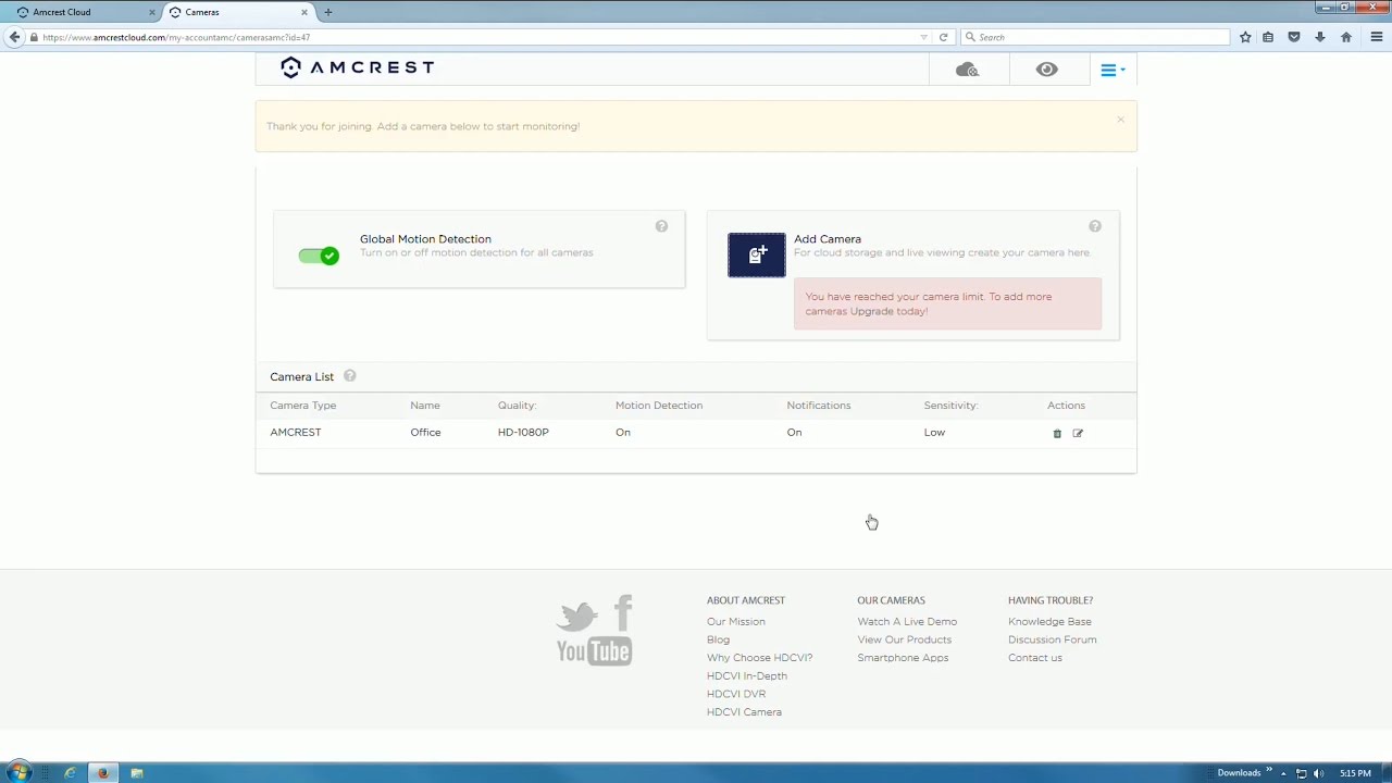 Amcrest Cloud Video Storage Setup for ProHD - YouTube
