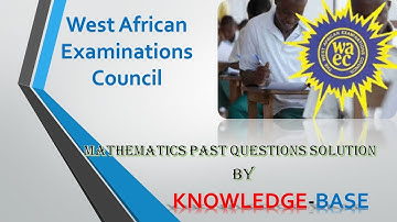 WAEC Mathematics Core 2011 Question4 Solution