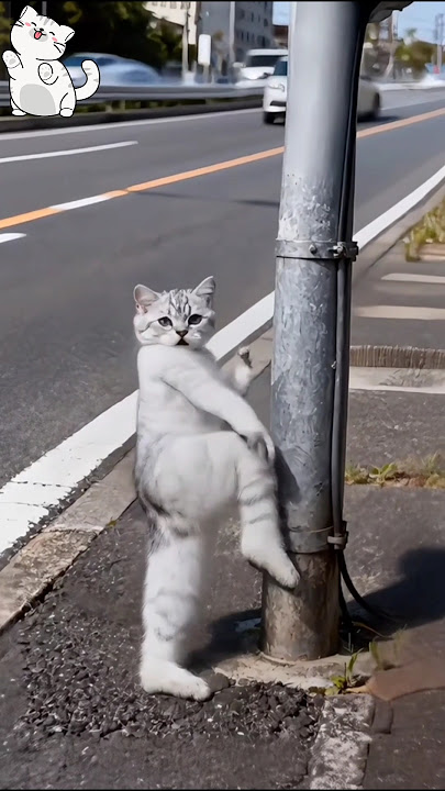 kucing goyang hot dipinggir jalan 😂 #dance #kucinglucu #goyang #fyp