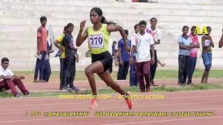 100m Women's Semi Final 1 -  Bharthidasn University Inter College Athletics Trichy 2018