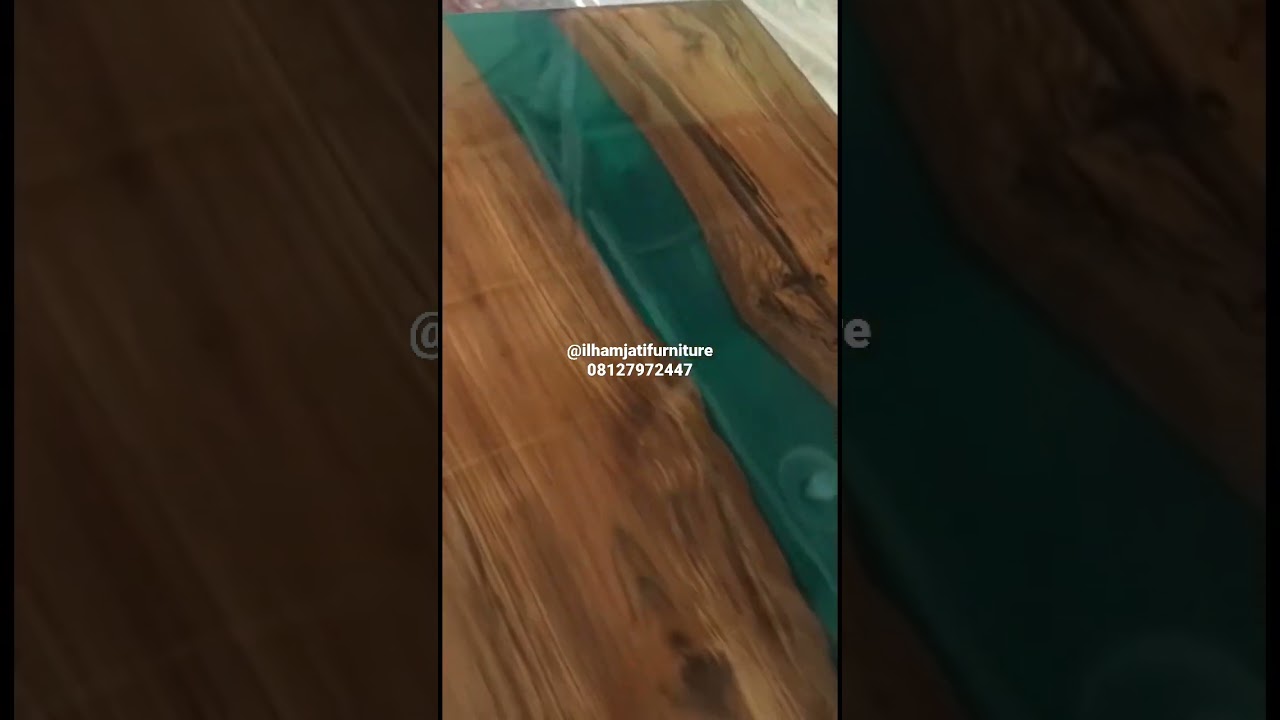 MEJA TAMU RESIN KOMBINASI KAYU JATI PERHUTANI #shortvideo