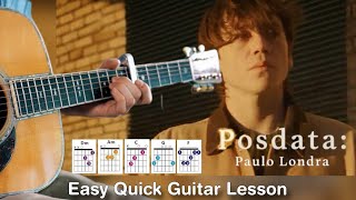 Paulo Londra - Posdata: Guitar Cover + Tutorial (Easy & Short)