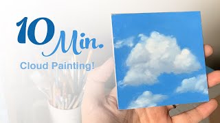 Easy Realistic Cloud Painting in 10 MINUTES! - Oil Painting Tutorial