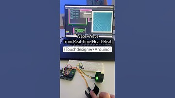 Experiment with Touchdesigner + Arduino : Generating the water wave from realtime heart beat