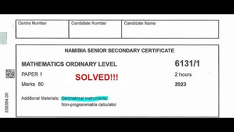 Paper 1 NSSCO 2023 Solved