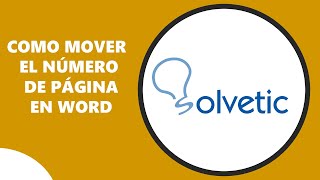 Como MOVER el NUMERO de PAGINA en WORD ✅