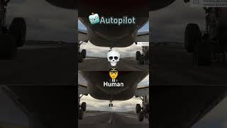 Autopilot vs Manual Landing – You Won’t Believe the Difference! ✈️ #aviation #shorts