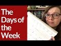 DAYS of the WEEK in BRITISH ENGLISH