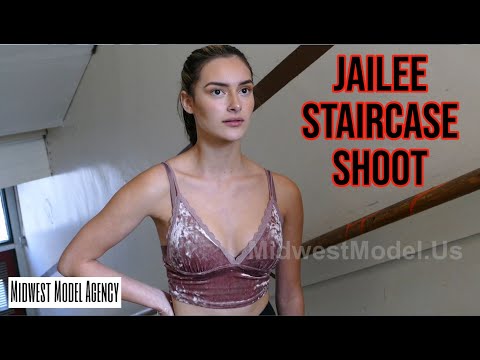 Teen Model Jailee - Staircase Photo Shoot - Midwest Model Agency behind the scenes