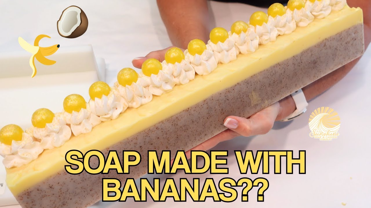 Real Banana Coconut Soap 🍌🥥 DIY Tutorial