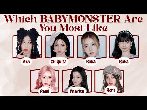 Which BABYMONSTER Member Are You Most Like? ✨ | Fun Personality Quiz | K-Pop Quiz| @Aesthetic Bibi thumbnail