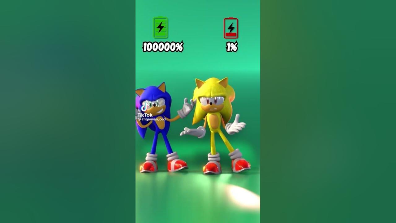 Sonic and Super Sonic doing the bumblebee dance