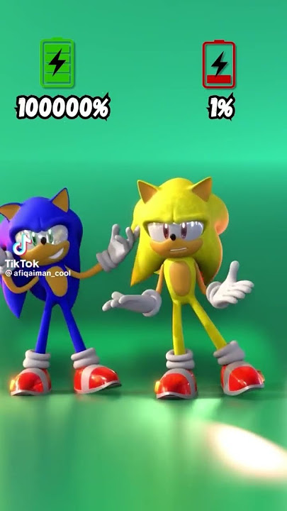 Sonic and Super Sonic doing the bumblebee dance