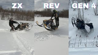OLD vs NEW SNOWMOBILE BACKCOUNTRY RIDING || NEW 850 KHAOS DESTROYED