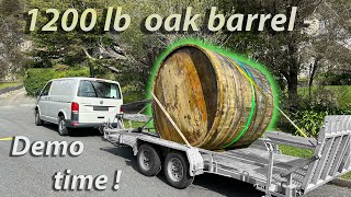 Repurposing a massive 1200lb oak barrel  |  Custom hardwood flooring maybe?