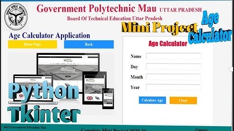 Mini Project - How to Make a Age Calculator With Validation in Tkinter Python #Python #Tkinter