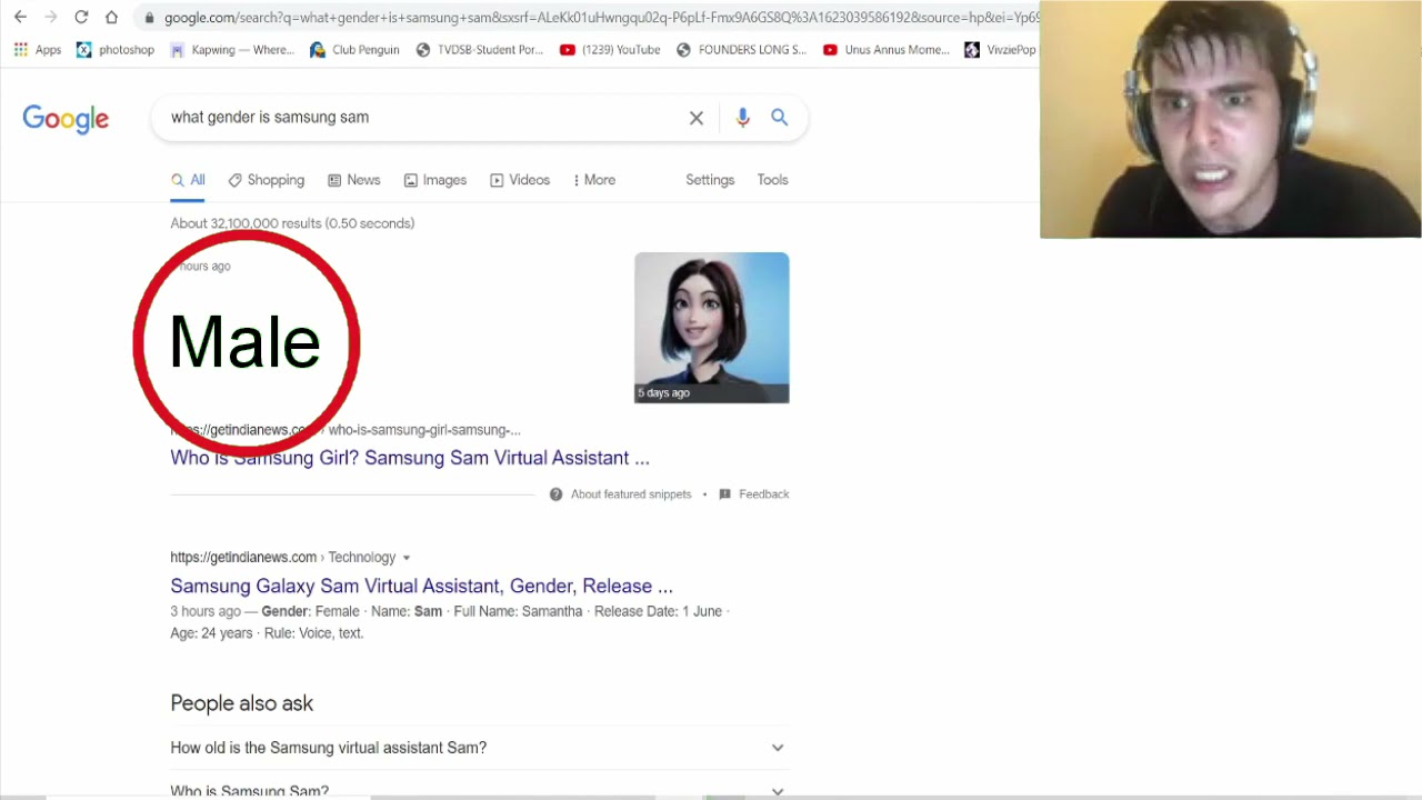 The Gender Of Samsung Sam Revealed Sad Youtube