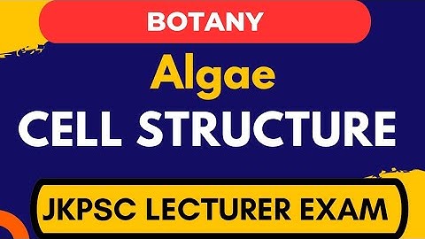L32 | Cell structure in Algae | Botany |#JKPSCBotanylecturerexam2025