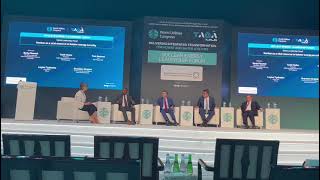 Necsa Group CEO, Mr Loyiso Tyabashe as one of the panelists at "The Nuclear Energy Leadership Forum'