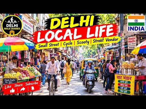 REAL STREET LIFE IN DELHI, INDIA 🇮🇳 | Busy Roads, Local Streets & City Life | South Delhi Walking 