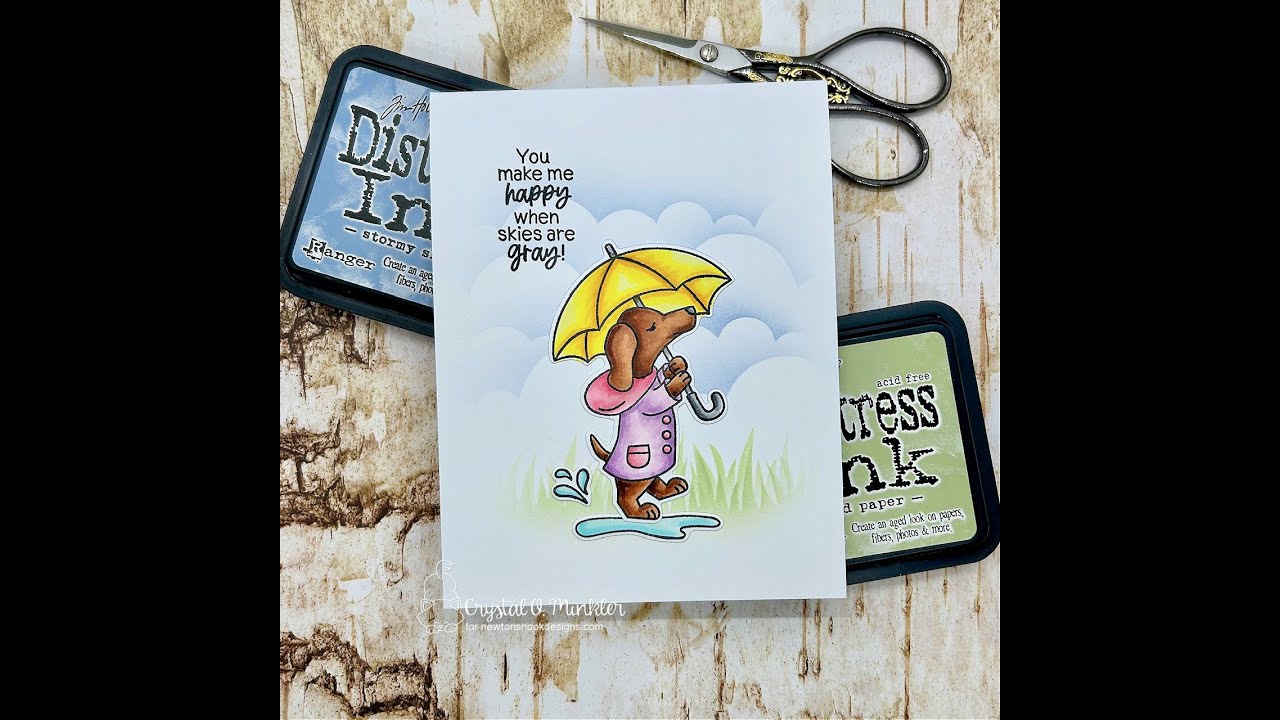 Clean & Simple One-Layer Card | Rainy Day Doxie