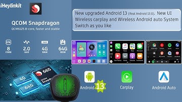 iheylinkit OEM/ODM Universal CarPlay Android 13 Ai Box for Youtube Netflix Play Wireless CP & AA