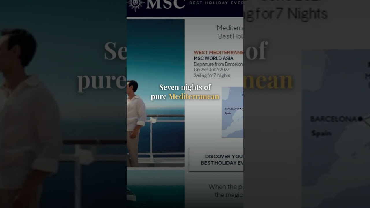 🛳️ New MSC World Asia — 7 Nights Western Med | Bradley Travelstore