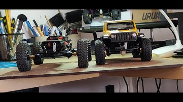 Warthog Scx24 4WS Custom Long Wheelbase 165mm - Ultrawide axle - Flex Beast - Step #1 - Just a test