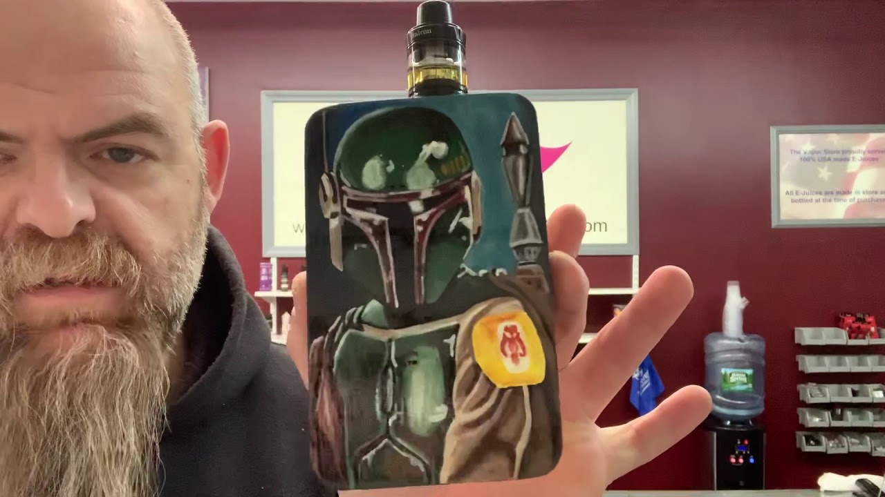 Boba fett Dual 18650 pwm vape mod hand painted