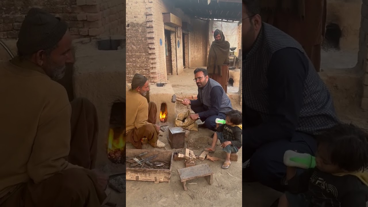 Gupshup with local blacksmith making tools for agriculture
