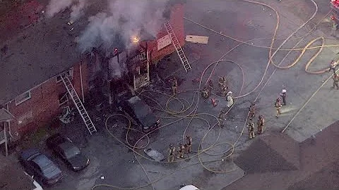 Fire at apartments on Joseph E. Boone Blvd. in Atl...
