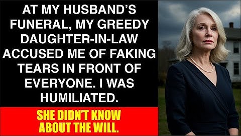 AT MY HUSBAND’S FUNERAL, MY GREEDY DAUGHTER-IN-LAW ACCUSED ME OF FAKING TEARS IN FRONT OF EVERYONE