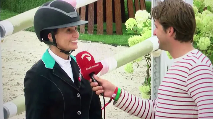 Annette Wolf -  interview after winning ride 1.40m...