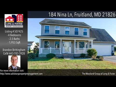 184 Nina Ln, Fruitland, MD home video tour