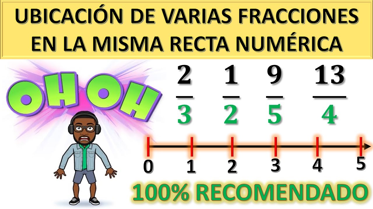 COMO UBICAR VARIAS FRACCIONES EN LA MISMA RECTA NUMÉRICA - PASO A PASO