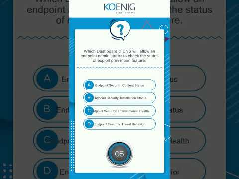 Learn McAfee Endpoint Security 10.7 Administration (EPS) online | Koenig Solutions