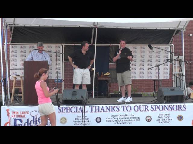 Mayors Award To Ed Carnes @ Twin Lakes National Fiddler Championship 2012 Left