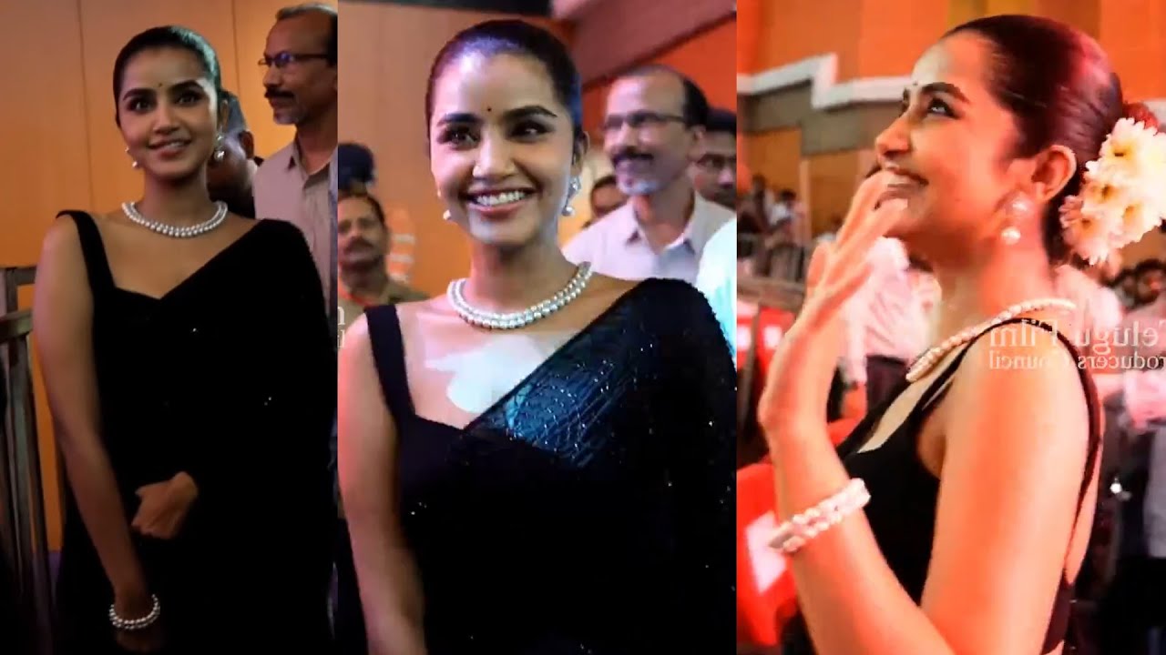 anupama-parameswaran-entry-at-tillu-square-success-meet-ntr-siddhu